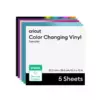Cricut Temperature Activated Color Changing Vinyl – Permanent Rainbow Sampler 12 In X 12 In 5 Ct