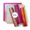 Cricut Holographic Vinyl Pink Sampler Permanent 6 Ct